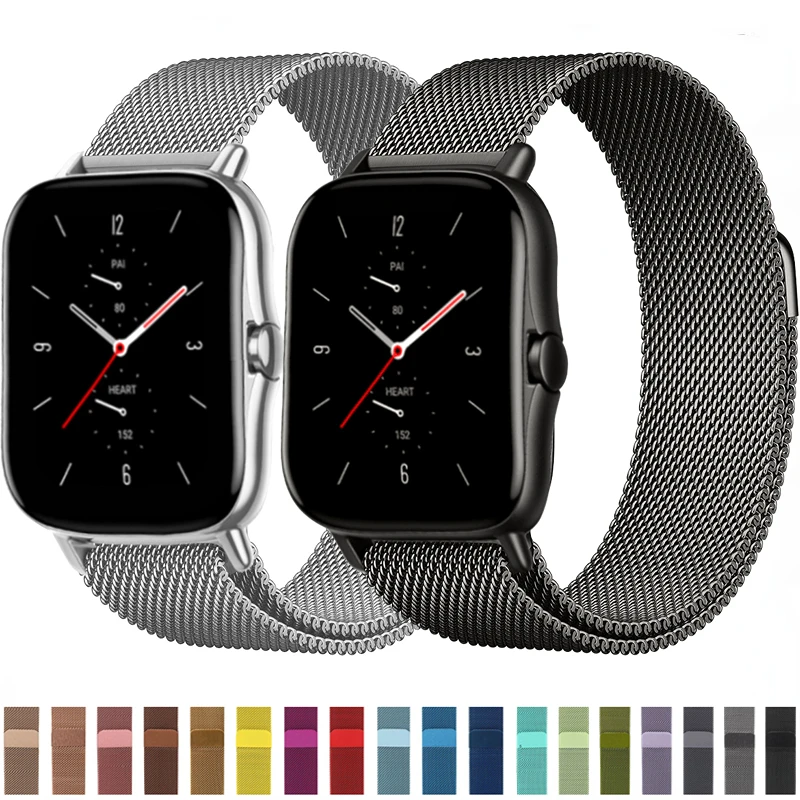 

Milanese Loop Strap For Samsung Watch 5/4/3 Active 2/Amazfit GTS/GTR Metal Bracelet Belt Huawei Watch 3/GT3-2 Pro 22mm 20mm Band