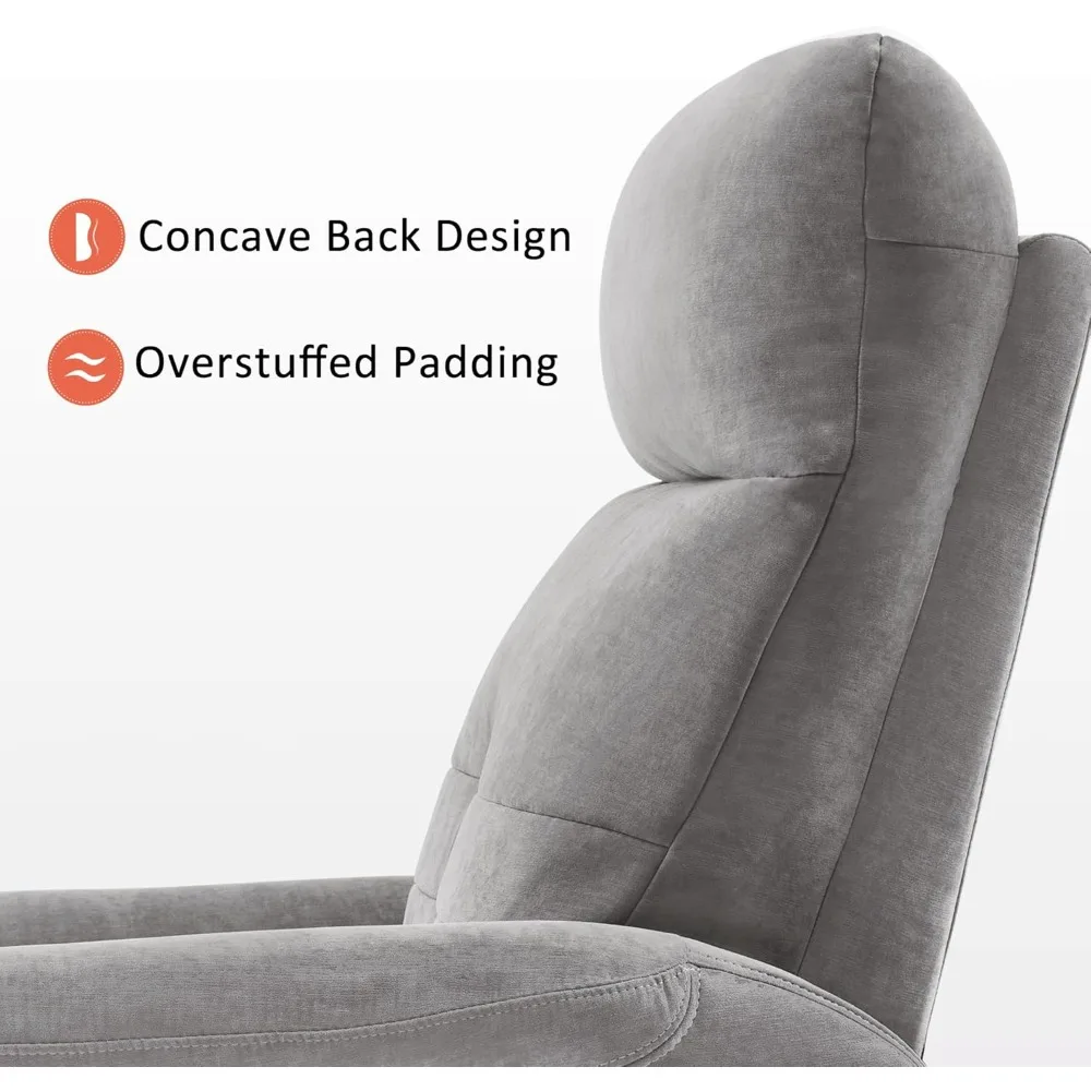 كرسي طائرة شراعية دوار كهربائي، كراسي كرسي هزازة كهربائية مع منافذ شحن USB لغرفة المعيشة والحضانة