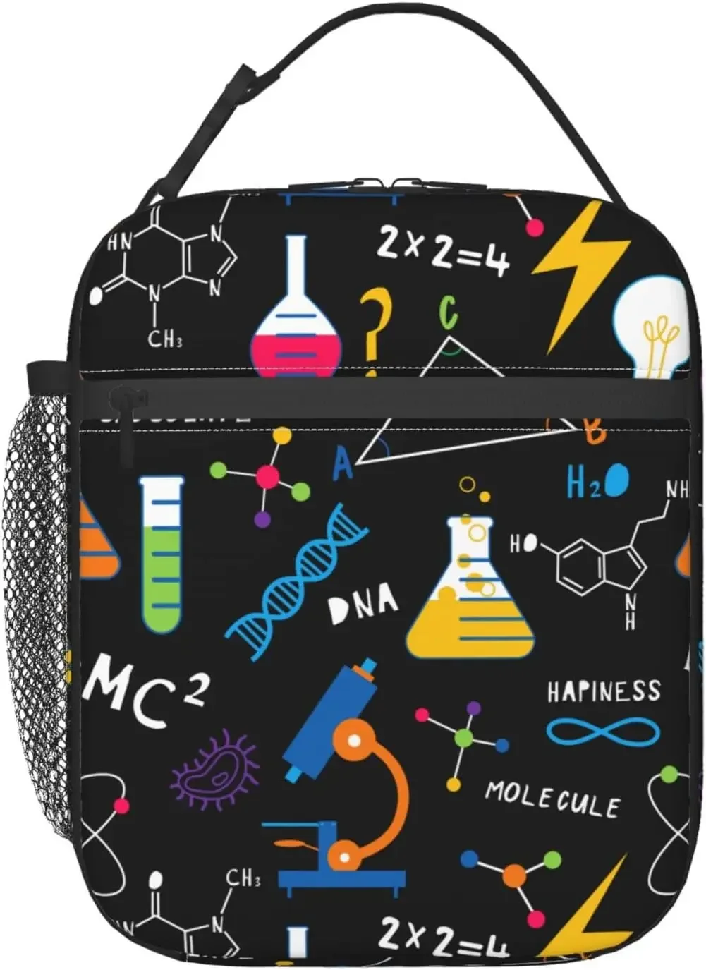العلوم الكيمياء الأحياء الفيزياء نمط قابلة لإعادة الاستخدام علب الاغذية حقيبة الغذاء معزول حقيبة الغداء للأولاد في سن المراهقة #3