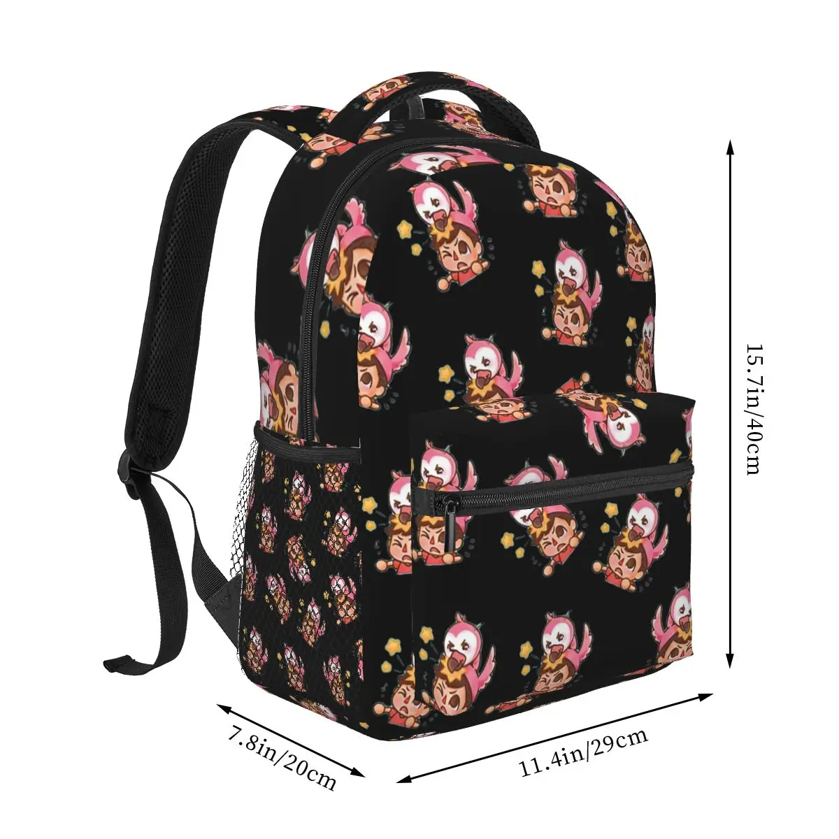 Flamingo Youtuber Backpacks Boys Girls Bookbag Children School Bags Cartoon Kids Rucksack Shoulder Bag Large Capacity