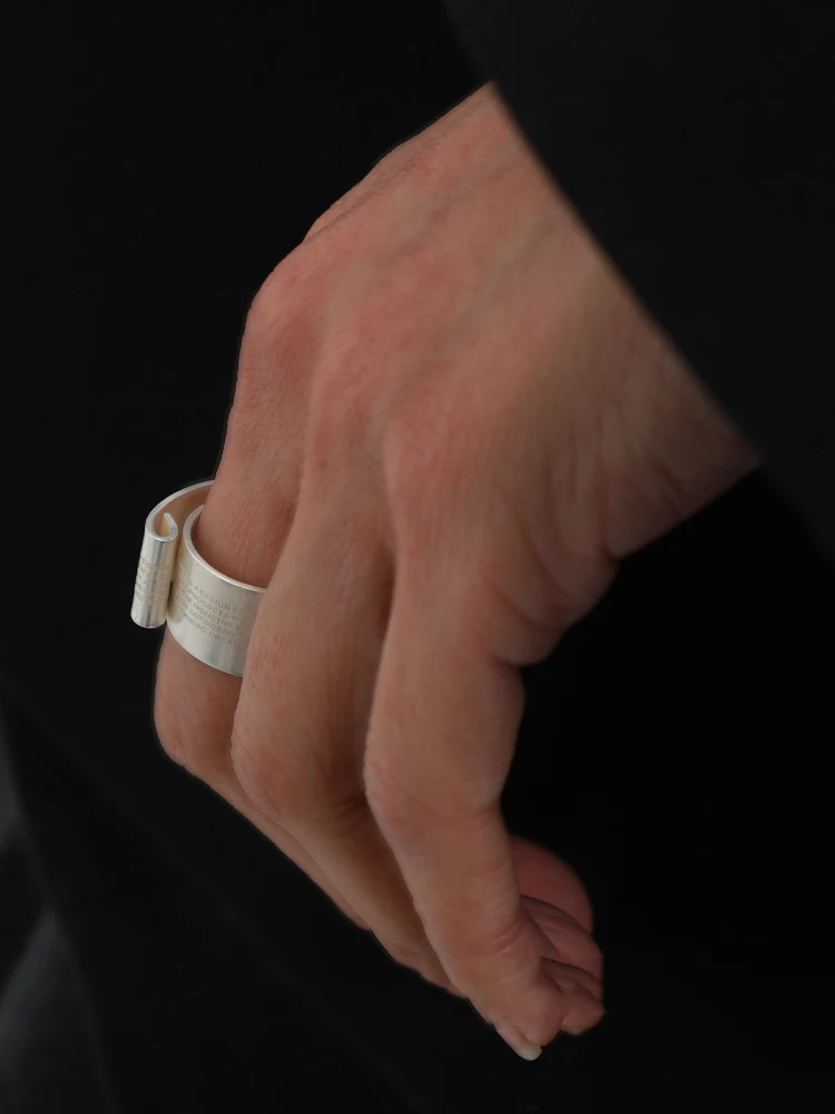 2024 New Scroll Ring Alloy Cyberpunk Style Men\'s And Women\'s Jewelry Party Gift