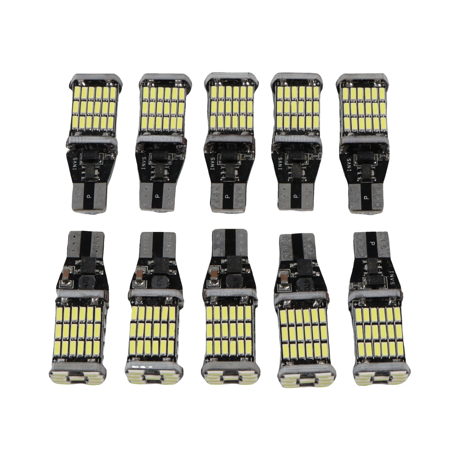 DPGKITS 10PCS T15 921 912 4014 Chips LED Reverse Backup Light Bulbs W16W 916 6000K DC 12V-24V 45 SMD LED Dropshipping Wholesale