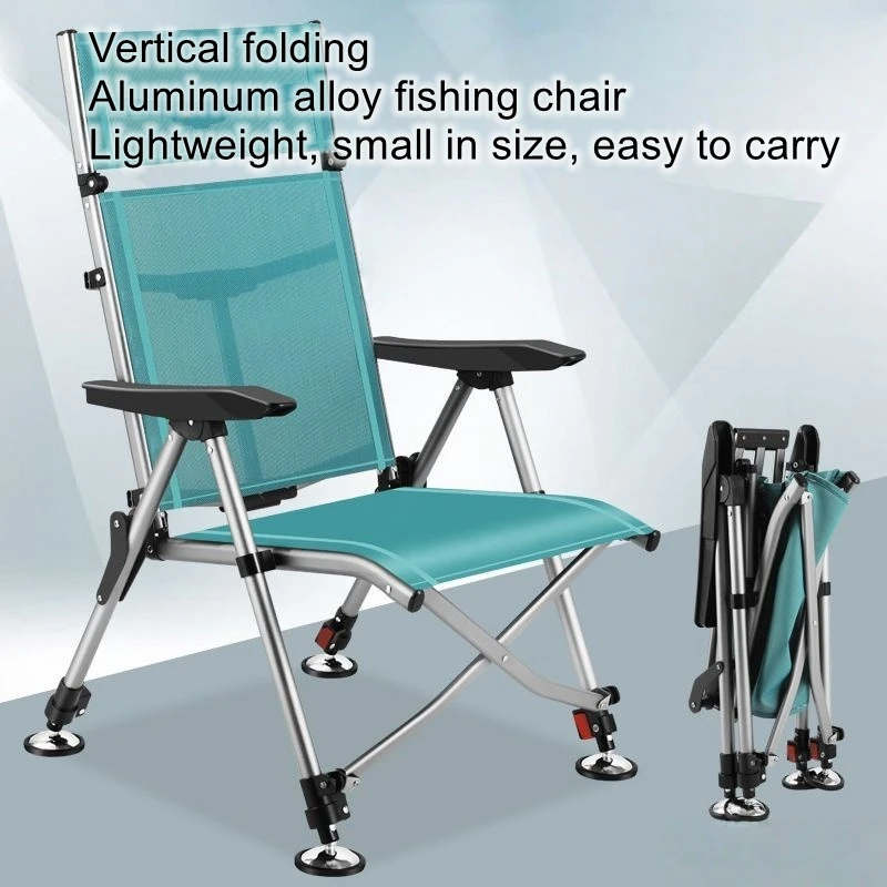 Aluminum alloy fishing chair, specialized gathering chair for wild fishing, outdoor folding portable all terrain fishing chair
