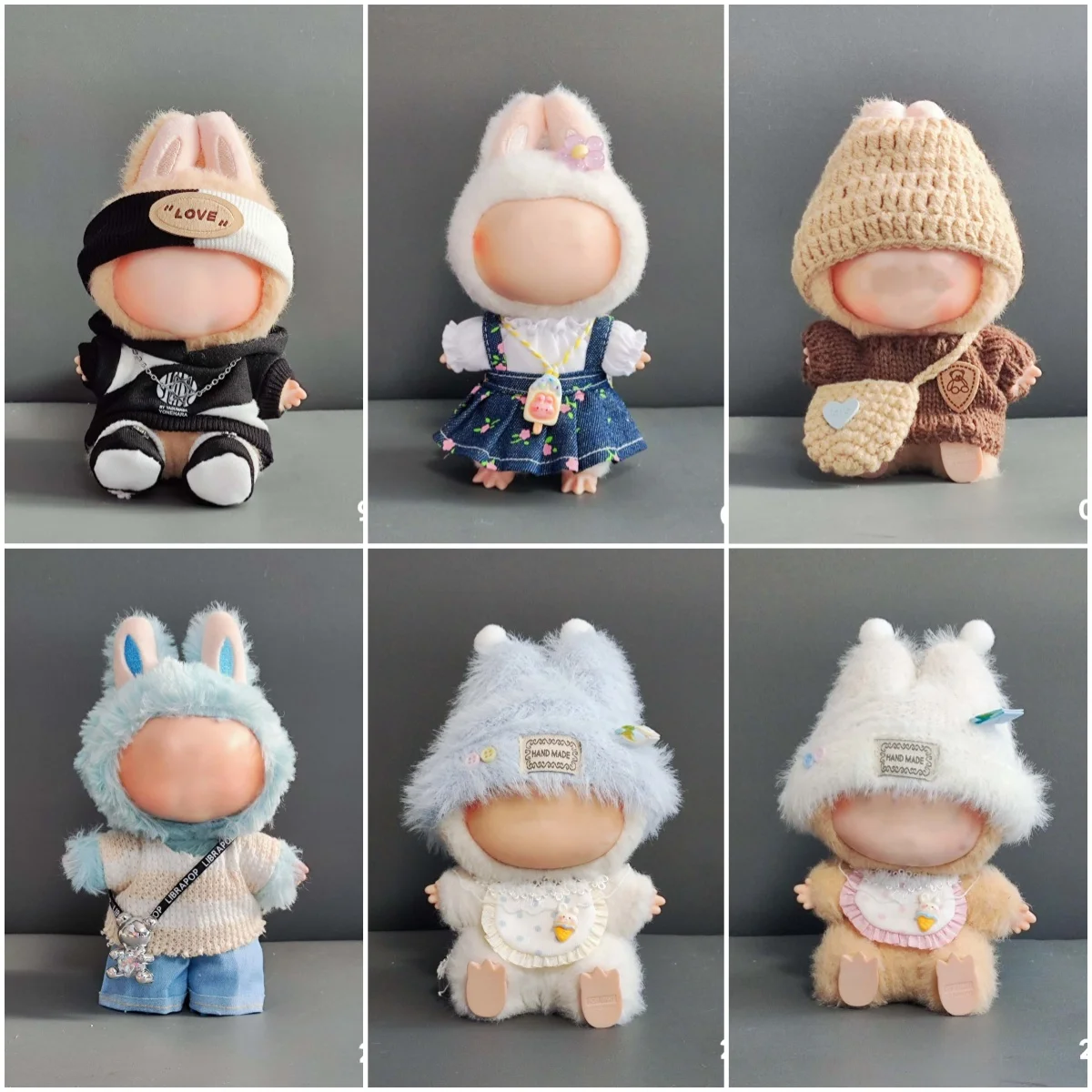 

Outfit for Labubu pop plush toy, high-quality 17cm doll replacement costume, fashionable doll clothing