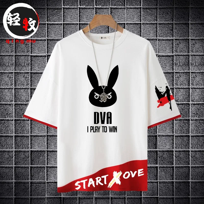 

Футболка из чистого хлопка с коротким рукавом, повседневная, летняя, дышащая, с принтом, для студентов, базовая модель