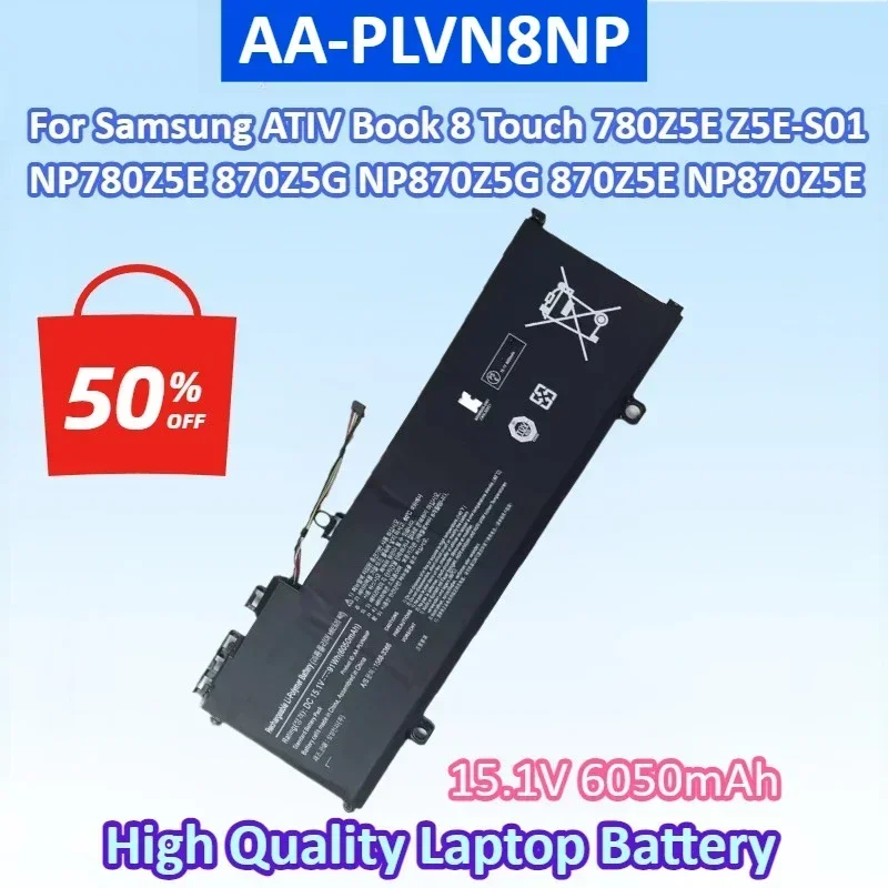 Новый аккумулятор для ноутбука AA-PLVN8NP 6050 мАч для Samsung ATIV Book 8 Touch 780Z5E 780Z5E-S01 NP780Z5E 870Z5G NP870Z5G 870Z5E NP870Z5E