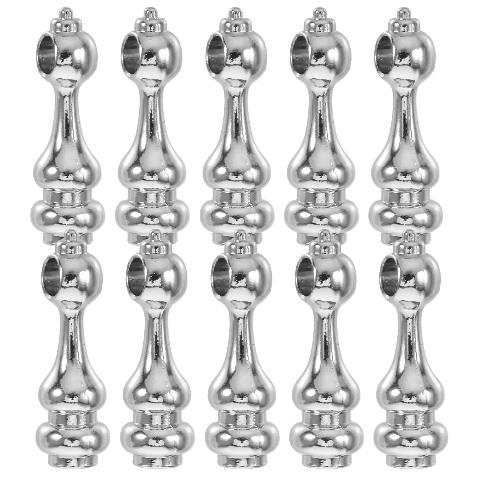 10Pcs Zinc Alloy Multi-Functional Furniture Connector 4Mm Hole Glass Railing Post End Cap for Wine Cabinets Serving Carts