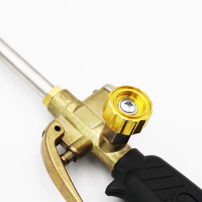 Bruciatore per erbacce con cannello a propano ABGR, cannello per soffiaggio a tre valvole, con tubo da 98,42 pollici (circa 250 cm), controllo della fiamma regolabile