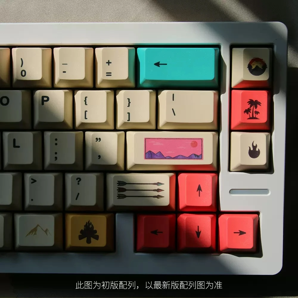 

Retro Keycaps 136 Keys/set 80s Series PBT Dye Subbed Key Caps Cherry Profile Keycap With 7U Spacebar 1.5u 1.75u 2u Supplement