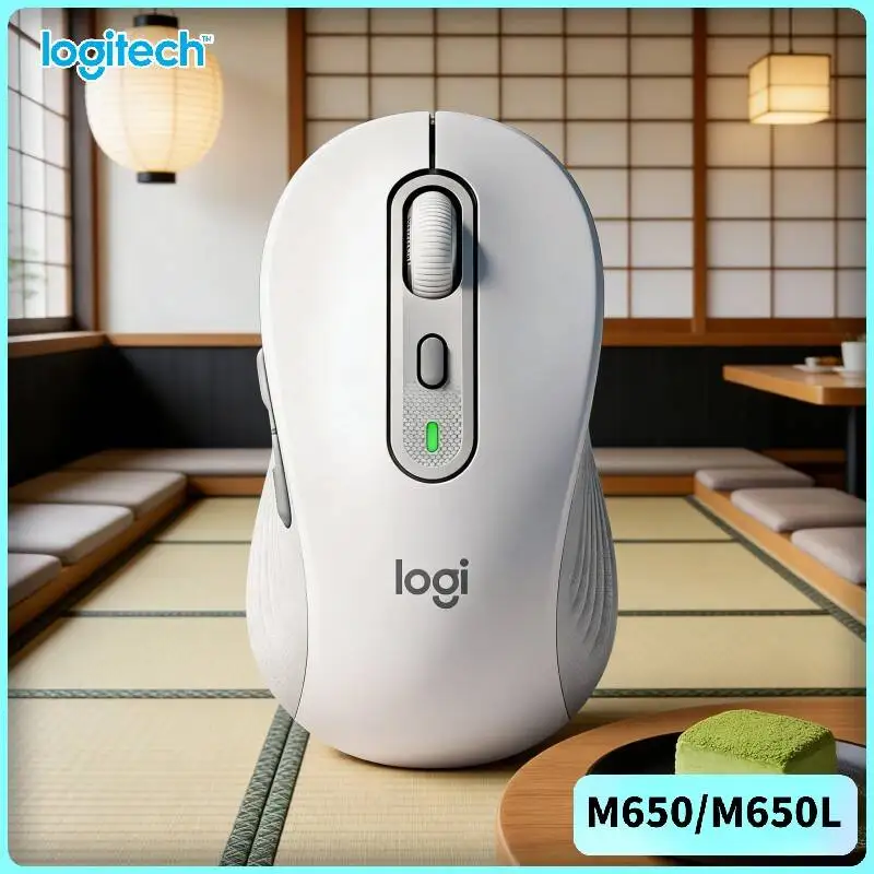 Logitech M650 Wireless Ergonomic Mouse - Sustainable Recycled Plastic 4000 DPI Tracking SmartWheel Scrolling 24-Month Battery