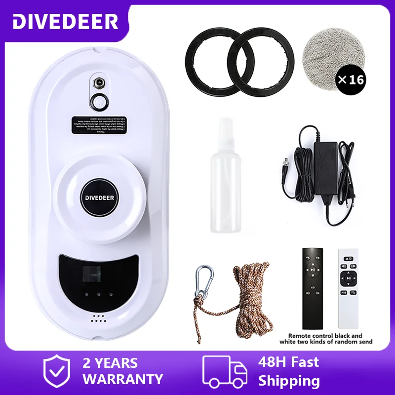 DIVEDEER Automatic Window Cleaner Vacuum Cleaner Remote Control Home Cleaning Anti-fall Power Window Cleaner Glass Cleaner
