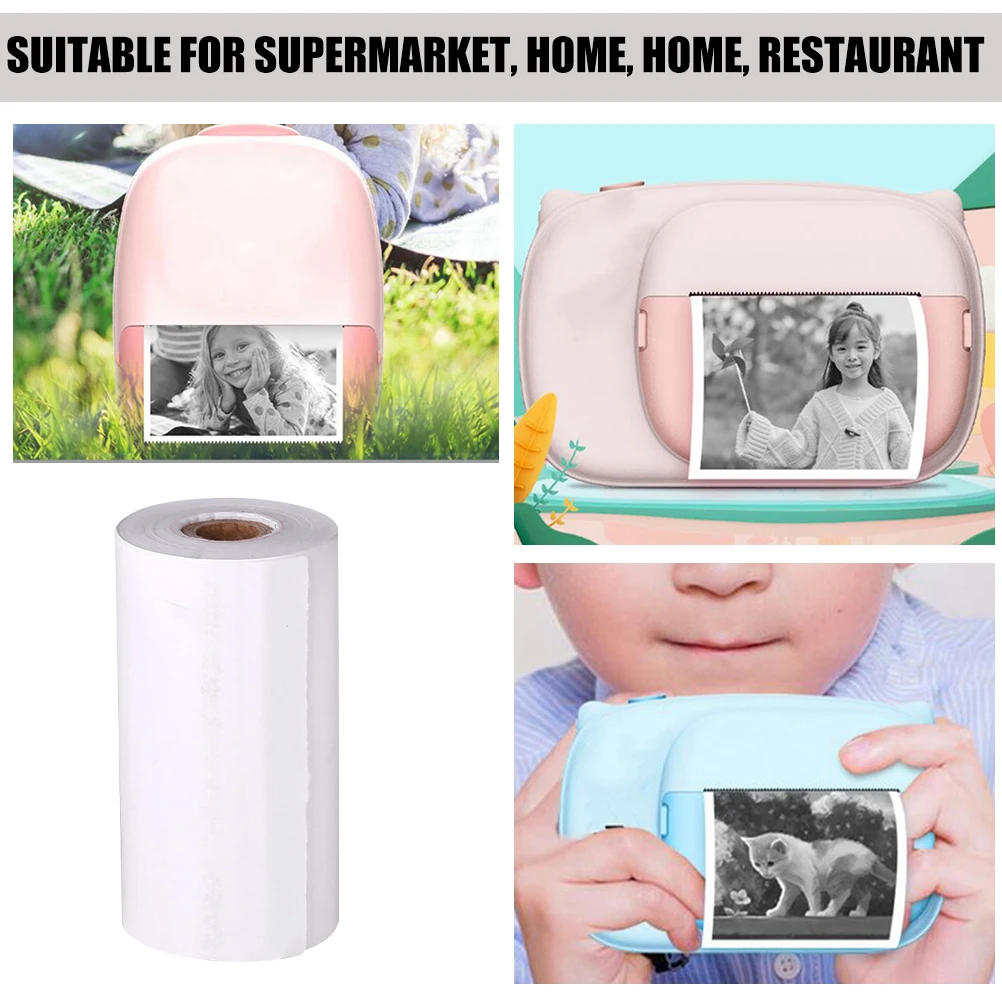 

Instant Camera Thermal Paper Photo Printer Supplies Multipurpose White Child Safe Durable Smooth Surface Clear Printing Easy
