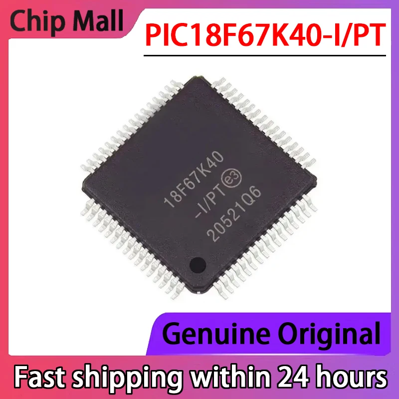 1PCS New Original Spot Mount PIC18F67K40-I/PT Microcontroller Microcontroller TQFP-64