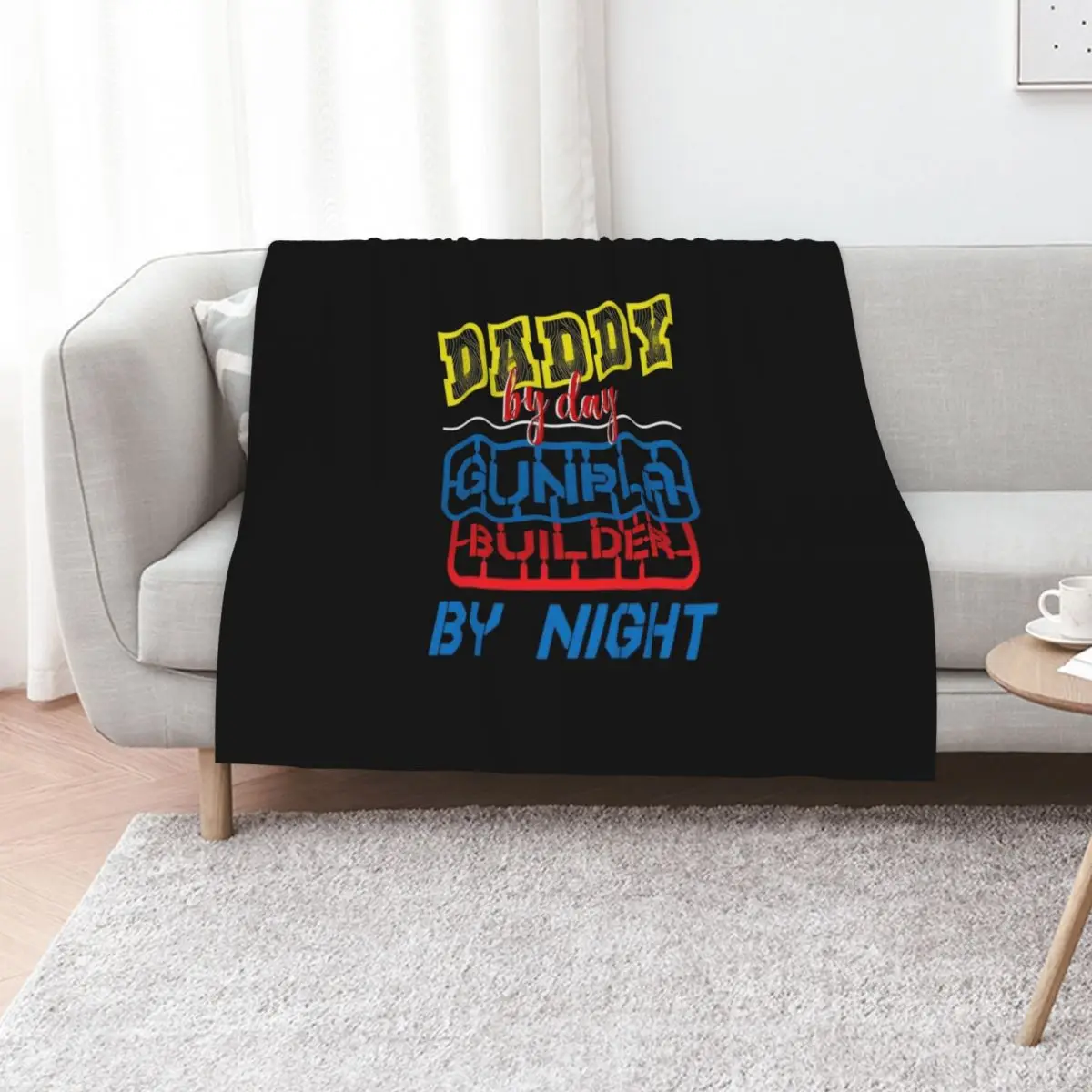 Daddy by day gunpla buider by night Throw Blanket Lightweight Warm Blanket for Travel Camping