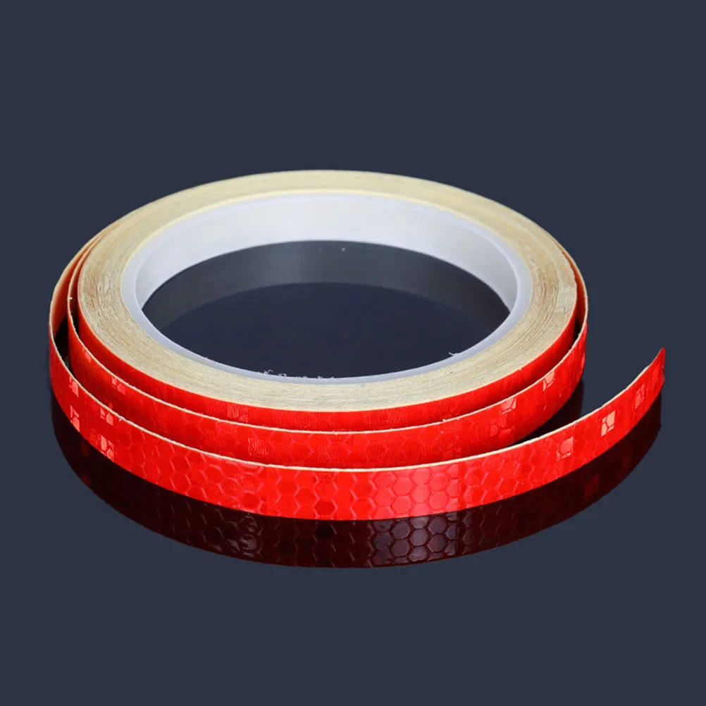 

7pcs Wheel Reflective Stickers Waterproof Accessories Tape Safety Stickers for Motorcycles Bicycles (1cm Width, 8m Length)