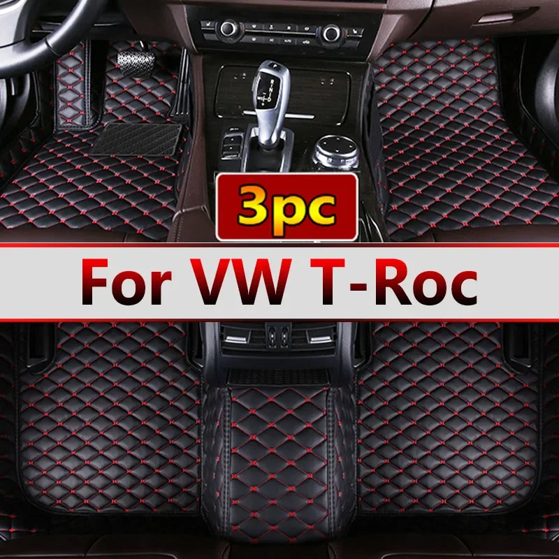 Car Floor Mats For VW VW T-Roc A11 AC7 2018 2019 2020 Waterproof Tapete Automotivo Para Carro Car Mats Car Accessories