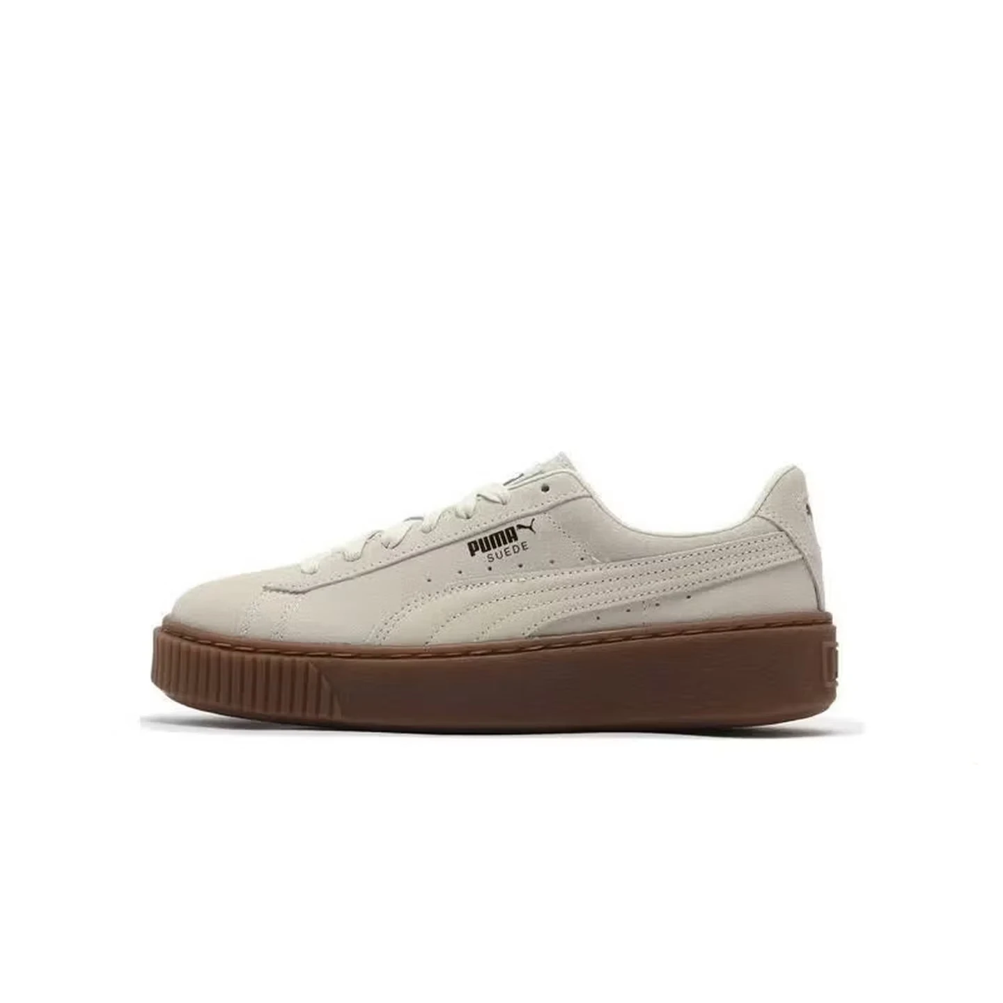 Puma Suede Platform Rihanna Retro,Simple,Stylish, Versatile, Durable, Lightweight Low-Top Sneakers for Women–Off-White 363559-19
