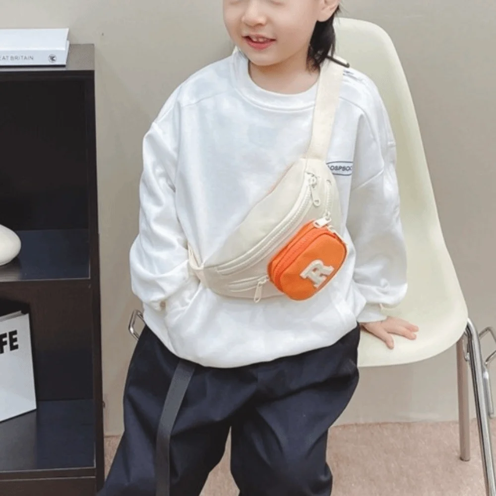 

Портативная детская поясная сумка с надписью в корейском стиле, креативная детская сумка на плечо, легкая спортивная детская нагрудная сумка для девочек