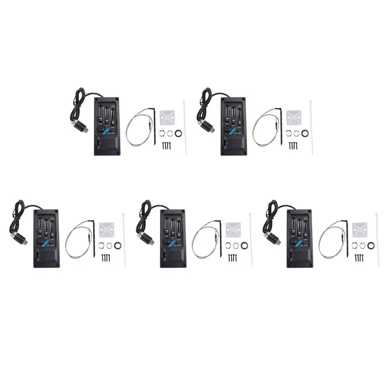 

A99I-5X EQ-505 Guitar Saddle Pickup 3 Bands EQ Equalizer Left Hand Acoustic Guitar Preamp System Equalizer Piezo