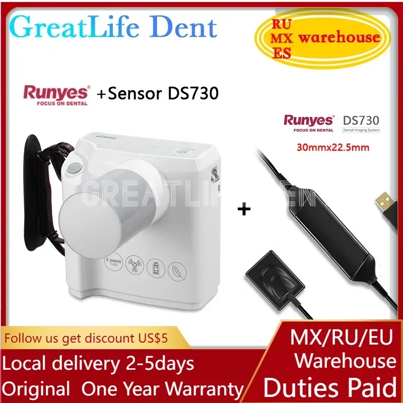 Mexico RU EU In Stock GreatLife Dental Hyperlight X-Ray Unit Digital Portable X Ray Image Rvg Sensor Machine System Rx Camera