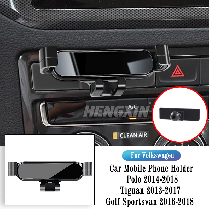 Car Phone Holder For Volkswagen Tiguan Passat Polo Golf Gravity Navigation Bracket GPS Stand Air Outlet Clip Rotatable Support