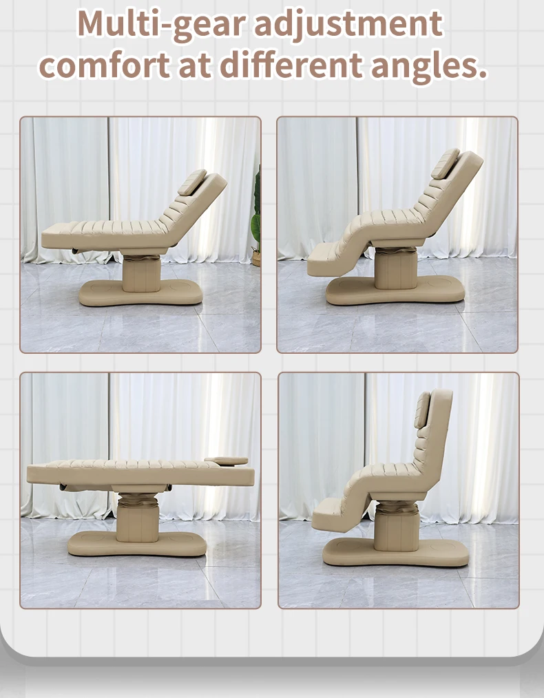 3-Motoren Verstellbarer Elektrischer Luxus-Schönheitsstuhl Gesichts-Wimpern-Massageliege Camilla für Salon-Kosmetik-Hautpflege-Schönheitsbehandlung – Detail 6