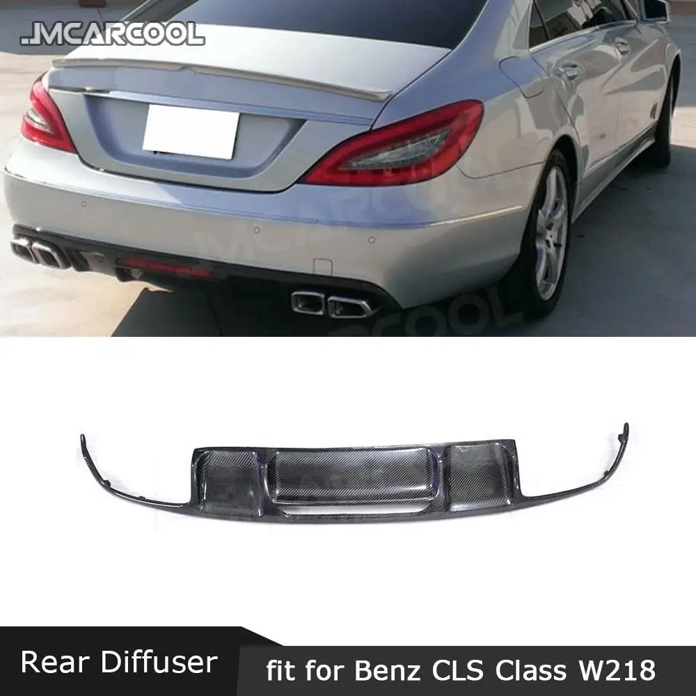 

Carbon Fiber Rear Diffuser For Benz CLS Class W218 CLS300 CLS350 AMG Sport 2011-2014 Bumper Lip Protect Extension Car Styling