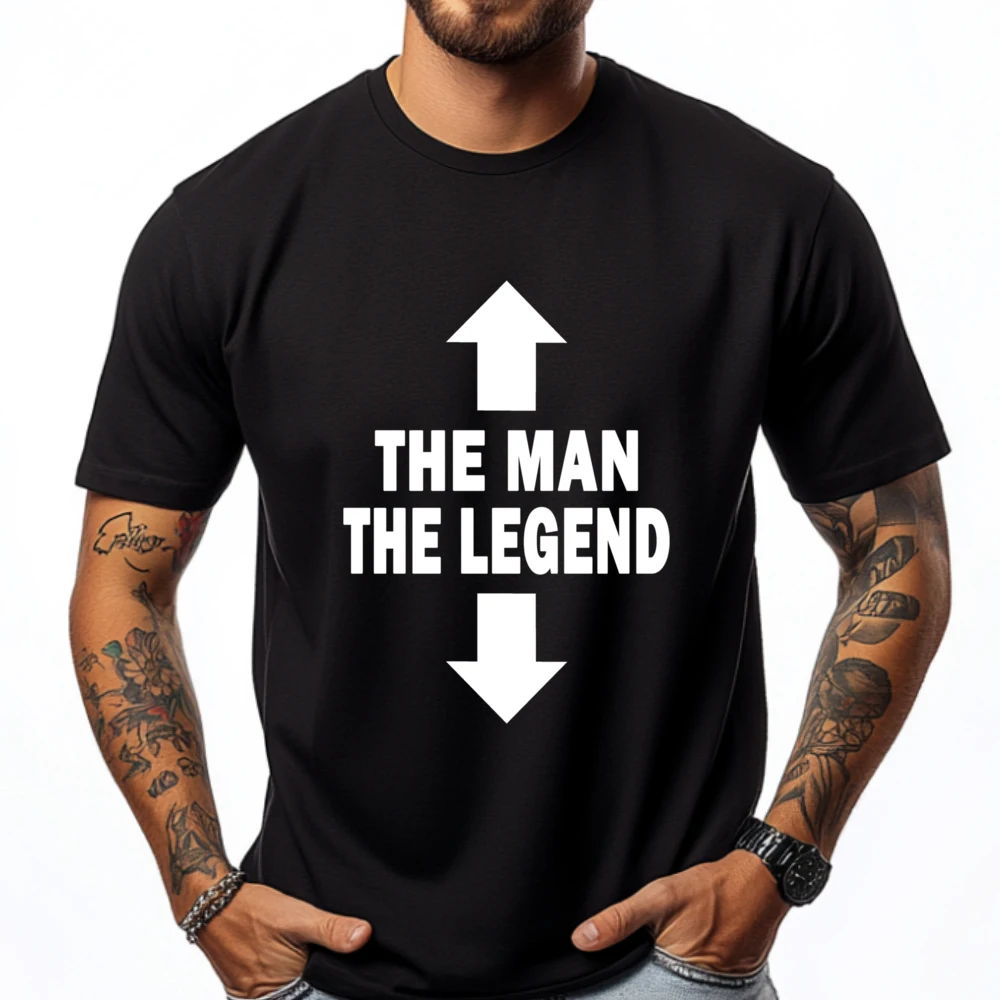 

The Man The Legend Graphic Tees Cotton Comfort Vintage T Shirts Fashionable and Trendy Custom Tshirts