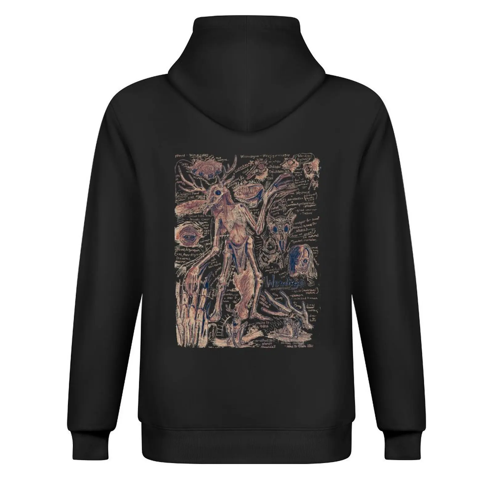 EgertronPuck's Wendigo تشريح التوضيح هوديي مقنعين قميص الرجال الشتاء سترة الرجال معطف جديد في هوديس وبلوزات