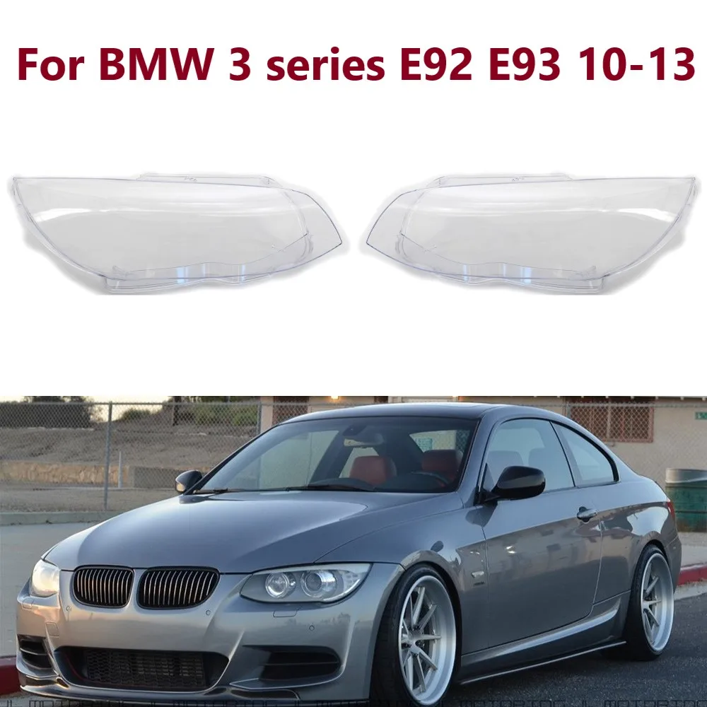 

Car Front Clear Headlight Cover Auto Glass Lens Case Head Light Caps Lampshade Shell For BMW 3 series Coupe E92 E93 2010-2013