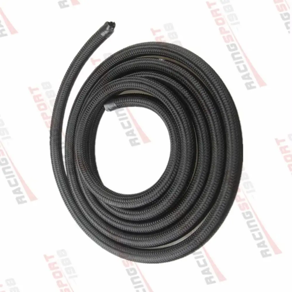 1M/3M/6M (AN4 AN6 AN8 AN10 A12 AN20)Fuel Hose Oil Gas Cooler Hose Line Pipe Tube Nylon Stainless Steel Braided Inside CPE Rubber - Image 2
