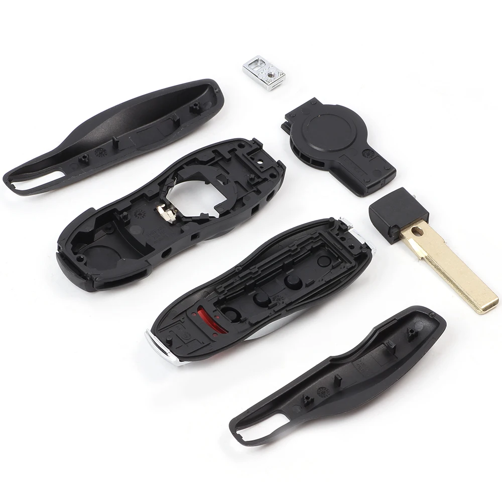 DIYKEY Smart Remote Key Shell Case For Porsche 718 911 Panamera Cayenne 2017 2018 2019 2020 Porsche 3 Button Fob Car Key Cover