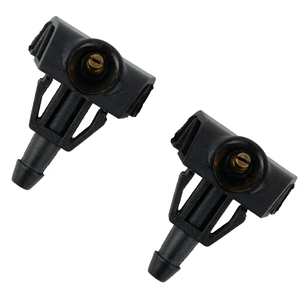 For Nissan TIIDA Nozzles Auto Accessories New Plastic Metal 1 Hole Brass 2pcs/set Black Car Windscreen Wiper Washer Sprayer