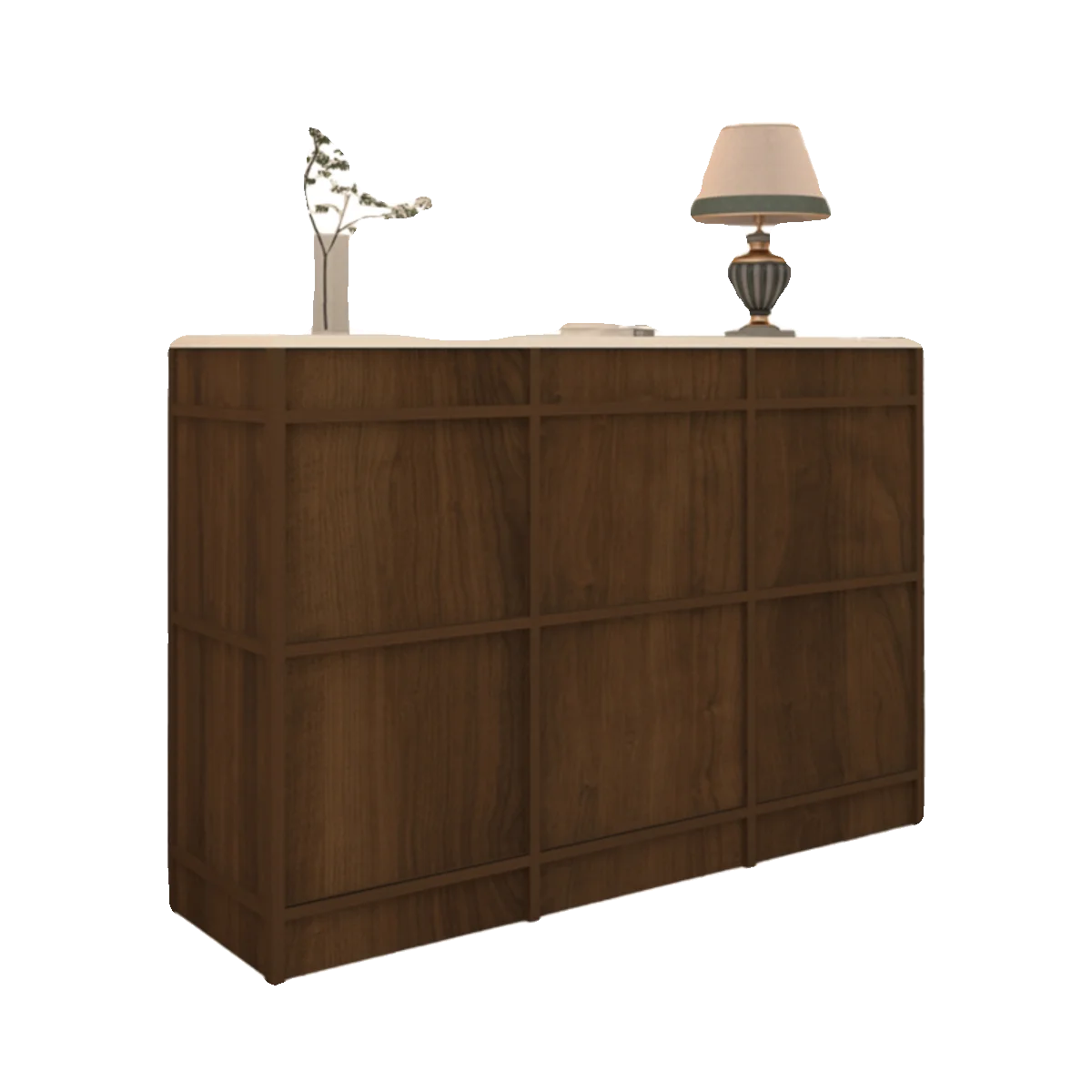 #￥Modern Small Square Solid Wood Office Reception Desk Cashier Counter Nail Hair Beauty Salons Restaurants Simple Shop Design