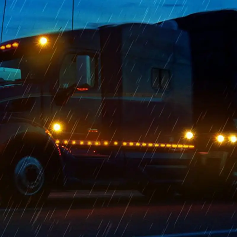 Semi Truck Lights Led Watermelon Light Indicator Clear Waterproof Lamp Accessories For Car Exterior Trailer Vehicles