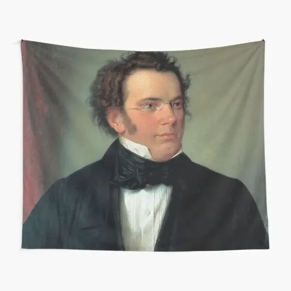 Franz Schubert Portrait  Tapestry Wall Living Travel Towel Mat Hanging Home Decoration Printed Yoga Room Blanket Beautiful Decor