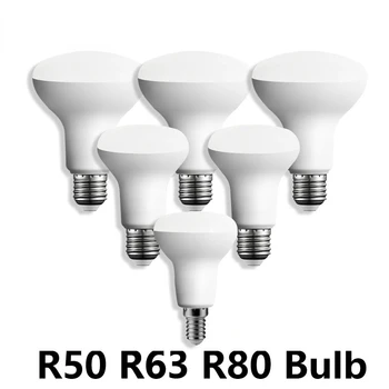 LED 전구 E27 E14 목욕 램프 버섯 전구 R50 R63 R80 220V 6W 10W 12W 비 스트로브 웜 화이트 라이트 ERP2.0 에 맞춰 1-10 개  Best5