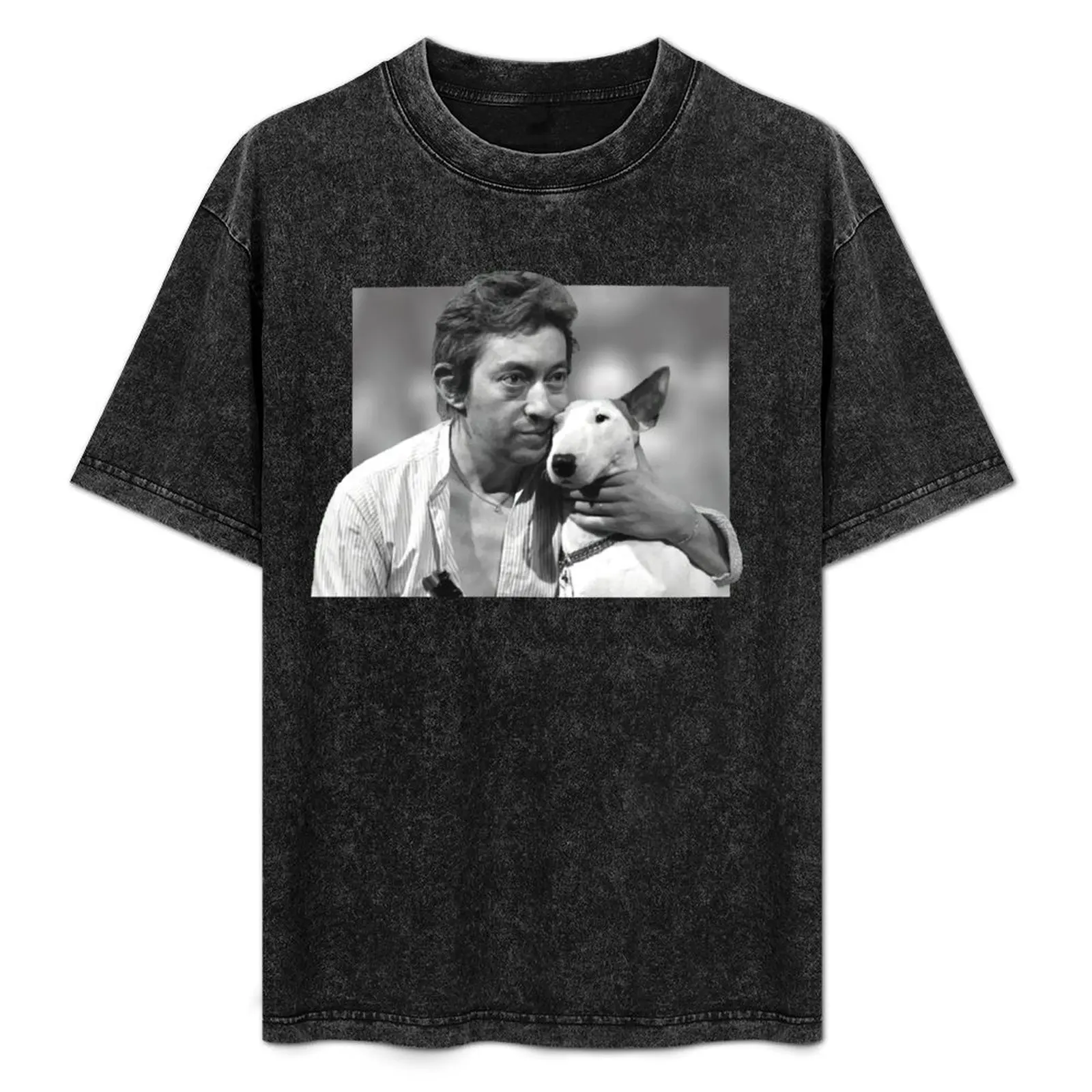 

Gainsbourg and his dog T-Shirt Plus Size Solid Color T-Shirt