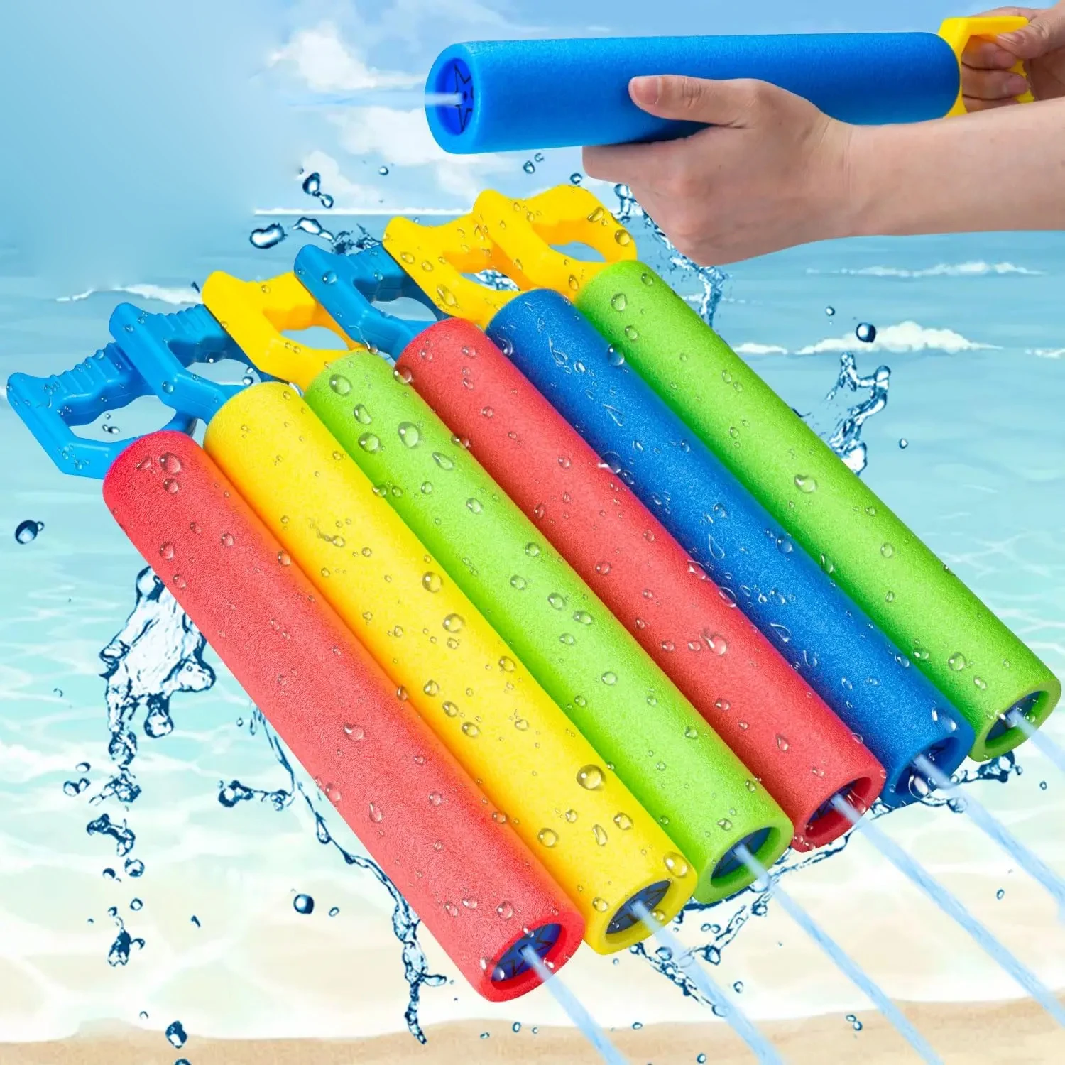 

Summer beach water toy children's large draw type foam water gun EVA material high-pressure water gun outdoor water play