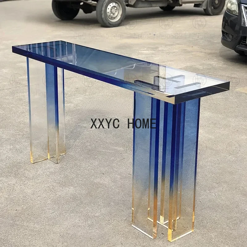 

Acrylic Hallway Table Wall a Long Narrow Table Hotel Villa Hallway Corridor Ultra Narrow Modern Minimalist Side View Units