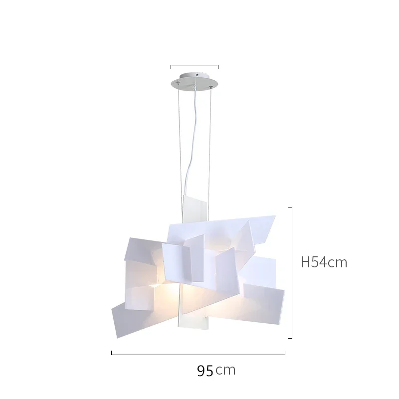 Stapelen Rechthoekige Big Bang Kroonluchter Creatieve Foscarini Verlichting Woonkamer Eetkamer Kantoorruimtes Esthetische Verlichting