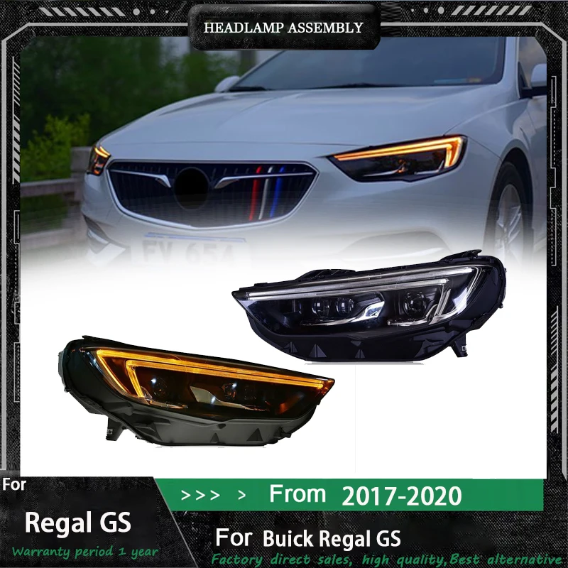 

Подходит для Buick 2017-2020 новых фар Regal в сборе, модифицированные светодиодные дневные ходовые огни, матричные лазерные линзы, фара