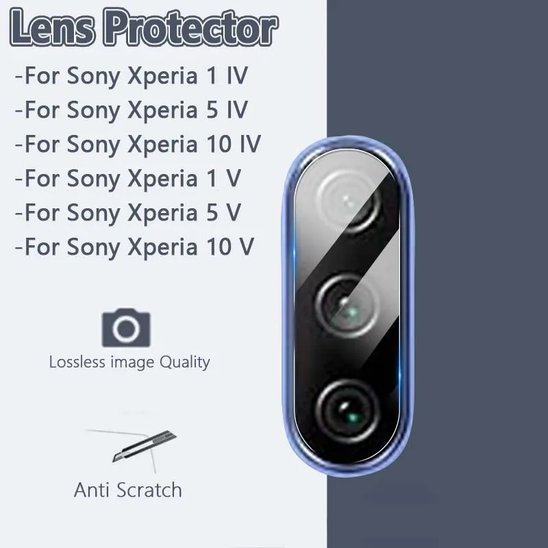 Lens Protector For Sony Xperia 1 5 10 V IV III HD Clear Slim Anti Scratch Soft FET Film Back Camera Lens Cover Shockproof Guard