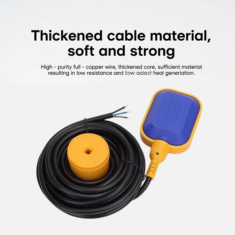 مربع/دائري تعويم التبديل السائل وحدة تحكم في المستوى المياه 2/3/5/8/10 متر متر الاستشعار لبرج المياه خزان مضخة نوع السيليكون