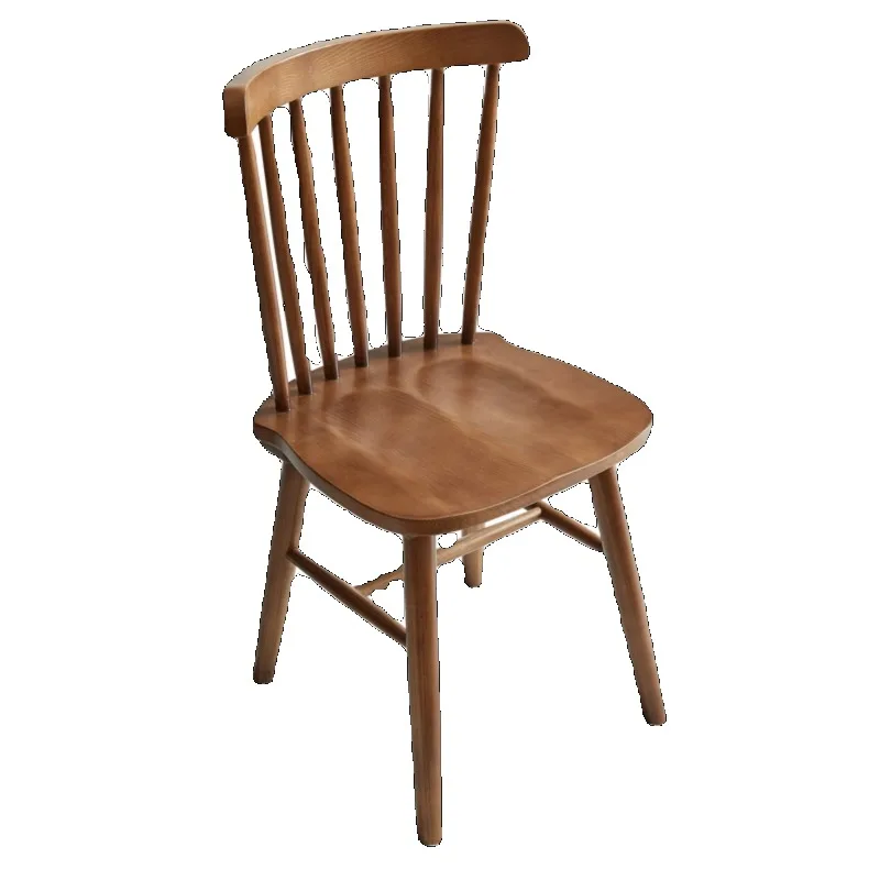 Nordic restaurant dining chair Windsor chair All solid wood ash wood dining Simple modern desk High backrest makeup