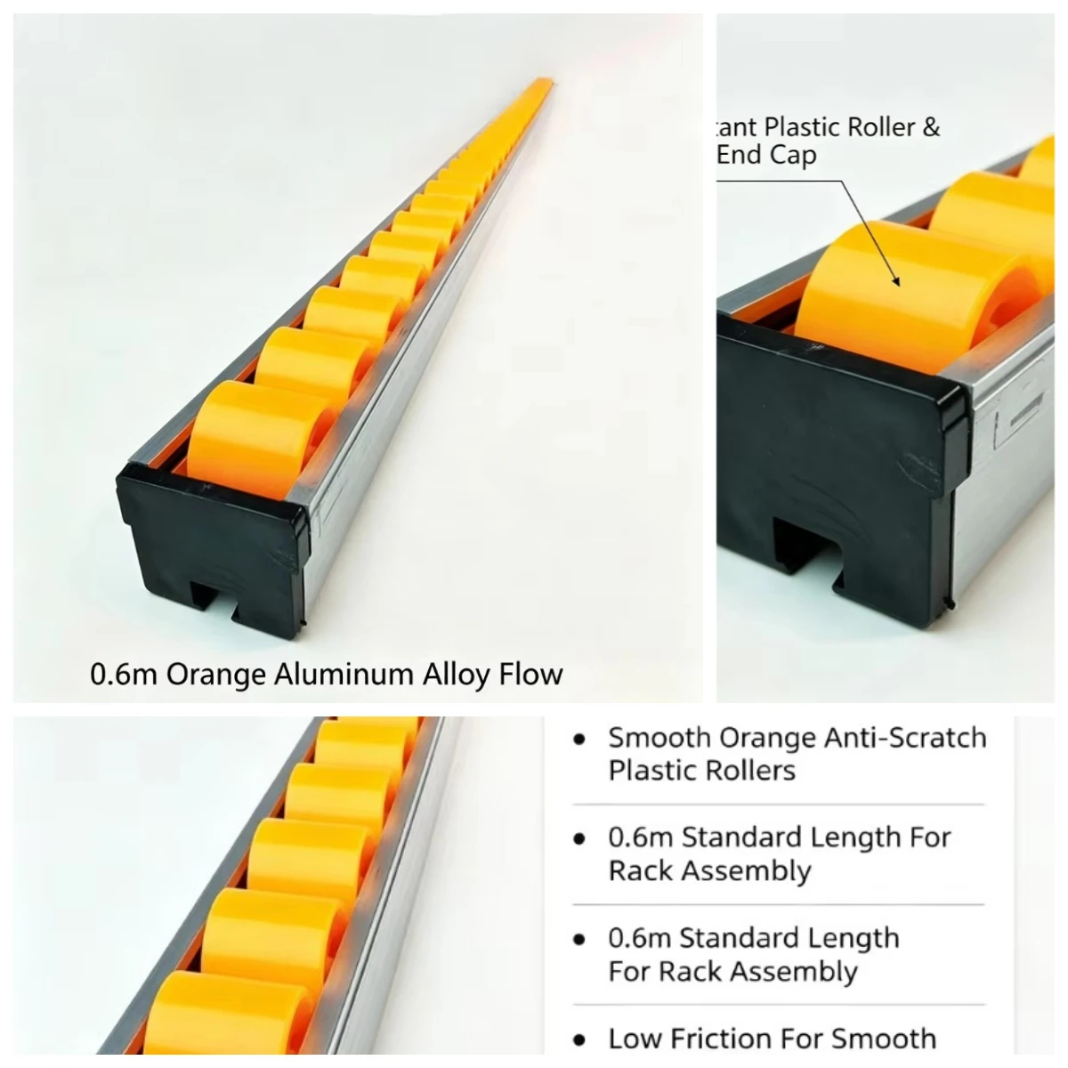 Aluminum Alloy Flow Roller Track Fluent Rail Sliding Strip 0.6m-1m for Workshop Push Saw Edge Banding Equipment Woodworking