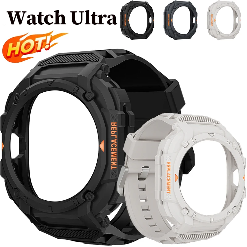 Capa + pulseira para samsung galaxy watch ultra 2025 47mm pulseira esportiva de silicone correa para galaxy watch 7 ultra 2 acessórios de pulseira