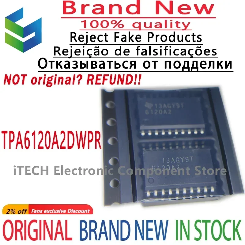 5pcs/lot TPA6120A2DWPR TPA6120A2DWP TPA6120A2 6120A2 SOP-20 New and Original In Stock