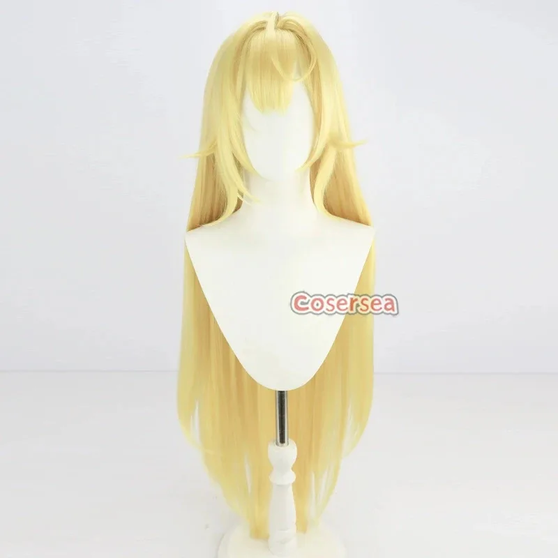 Cosersea Hoshikawa Sara تأثيري الباروكات الظاهري YouTuber Hoshikawa Sara 100 سنتيمتر طويل شقراء كوس شعر مستعار الاصطناعية الشعر مقاومة للحرارة