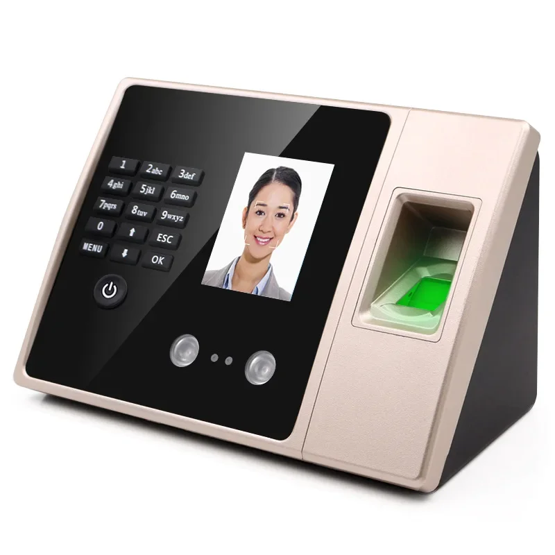 Face facial recognition Chinese and English version Work clock in machine power failure Punch card with swipe ID card